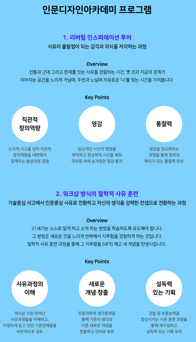 인문 디자인 아카데미 프로그램